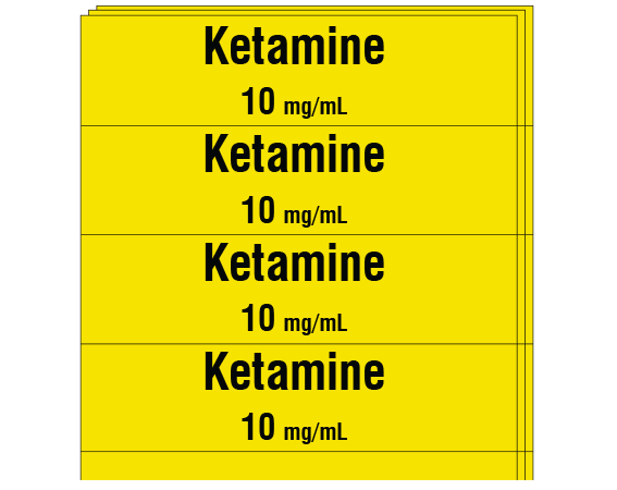 SA-2007-PK Anesthesia Drug Labels for Syringe Identification - Pack Form