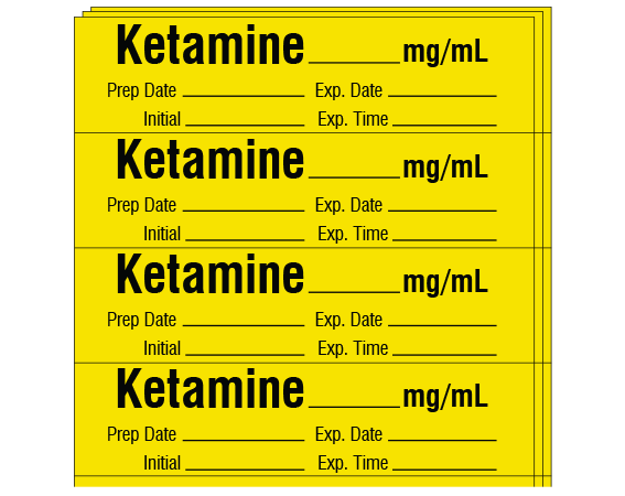 SA-201-EXP-PK Anesthesia Drug Labels for Syringe Identification - Pack Form