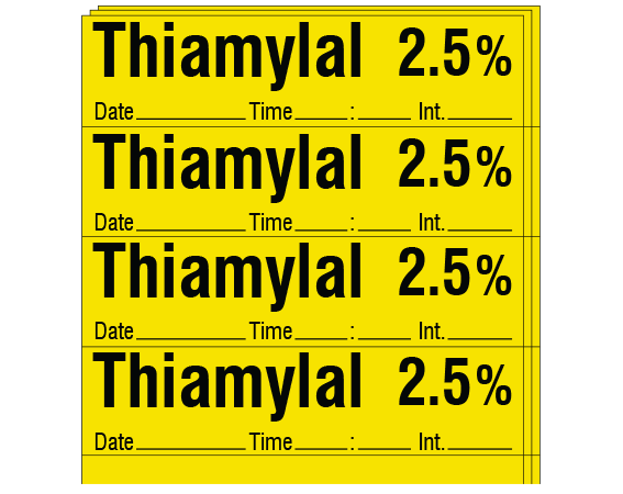 SA-203-DTI-PK Anesthesia Drug Labels for Syringe Identification - Pack Form