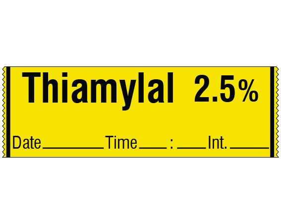 SA-203-DTI Anesthesia Drug Labels for Syringe Identification - Tape Form
