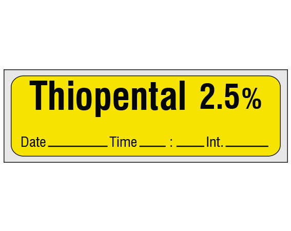 SA-204-DTI-PRE Anesthesia Drug Labels for Syringe Identification - Precut Form