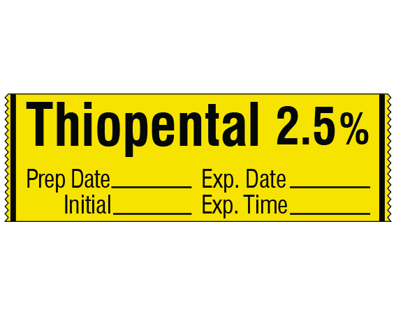 SA-204-EXP Anesthesia Drug Labels for Syringe Identification - Tape Form