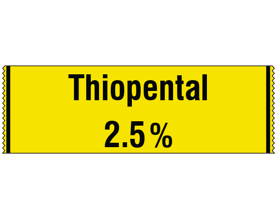 SA-204 Anesthesia Drug Labels for Syringe Identification - Tape Form