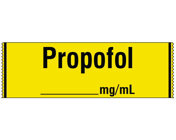 SA-205 Anesthesia Drug Labels for Syringe Identification - Tape Form