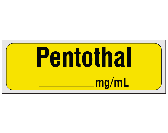 SA-207-PRE Anesthesia Drug Labels for Syringe Identification - Precut Form