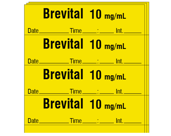 SA-208-DTI-PK Anesthesia Drug Labels for Syringe Identification - Pack Form