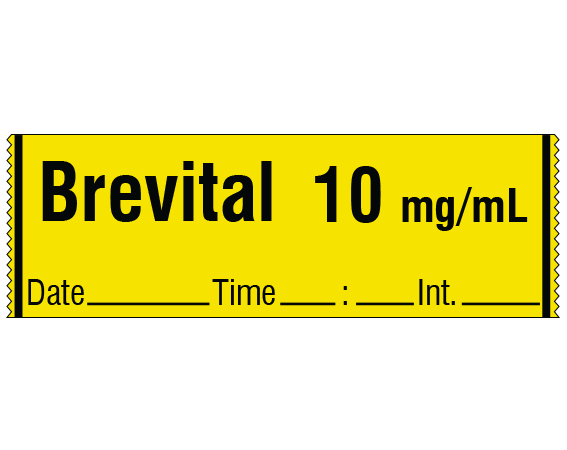 SA-208-DTI Anesthesia Drug Labels for Syringe Identification - Tape Form
