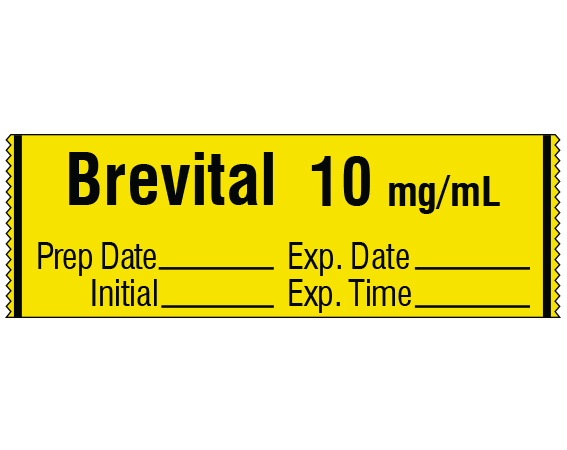 SA-208-EXP Anesthesia Drug Labels for Syringe Identification - Tape Form