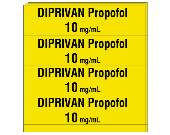 SA-209-PK Anesthesia Drug Labels for Syringe Identification - Pack Form