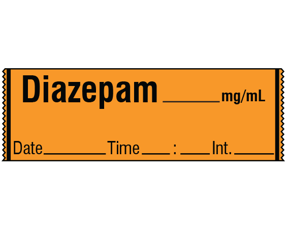 SA-210-DTI Anesthesia Drug Labels for Syringe Identification - Tape Form