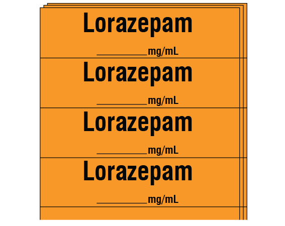 SA-211-PK Anesthesia Drug Labels for Syringe Identification - Pack Form