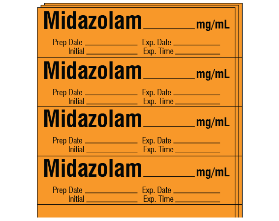 SA-212-EXP-PK Anesthesia Drug Labels for Syringe Identification - Pack Form