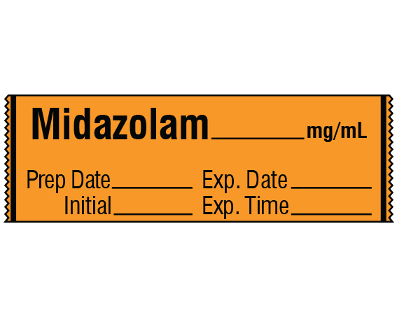 SA-212-EXP Anesthesia Drug Labels for Syringe Identification - Tape Form