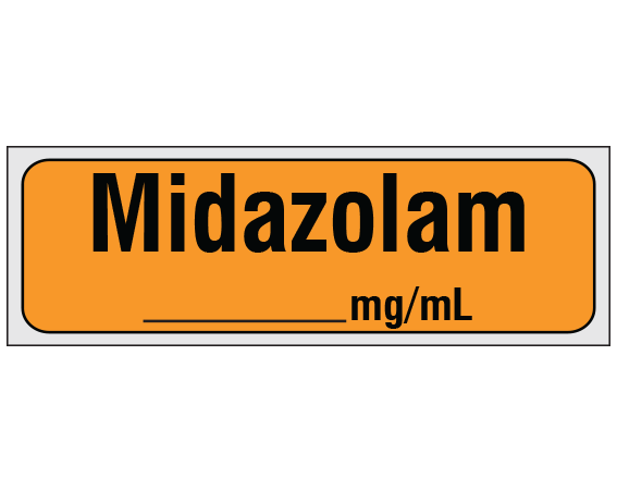 SA-212-PRE Anesthesia Drug Labels for Syringe Identification - Precut Form