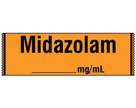 SA-212 Anesthesia Drug Labels for Syringe Identification - Tape Form