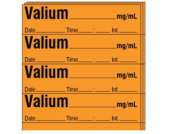 SA-214-DTI-PK Anesthesia Drug Labels for Syringe Identification - Pack Form