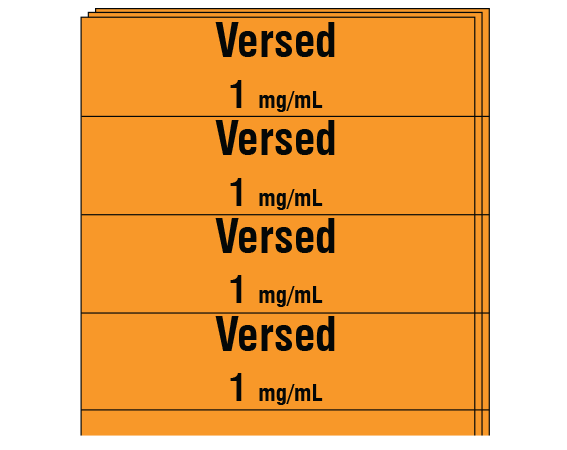 SA-215-PK Anesthesia Drug Labels for Syringe Identification - Pack Form
