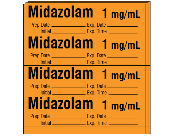 SA-217-EXP-PK Anesthesia Drug Labels for Syringe Identification - Pack Form