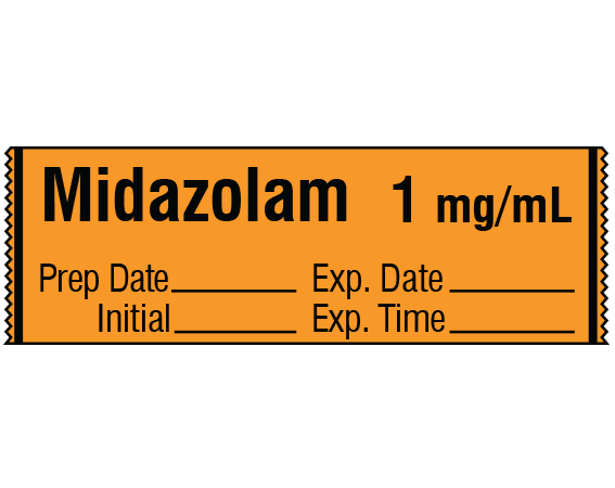 SA-217-EXP Anesthesia Drug Labels for Syringe Identification - Tape Form