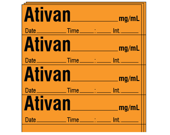 SA-218-DTI-PK Anesthesia Drug Labels for Syringe Identification - Pack Form