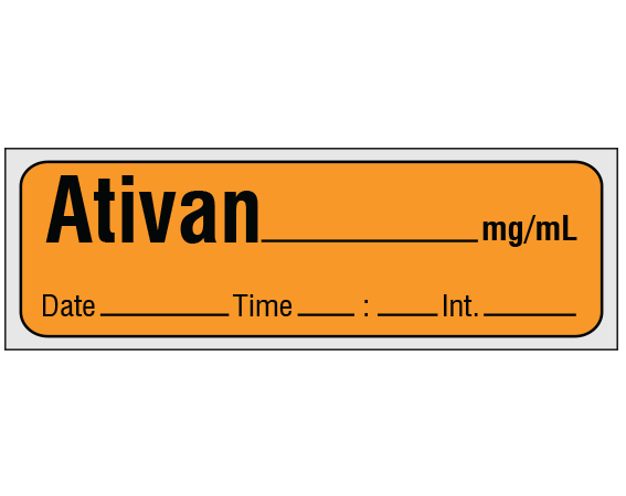 SA-218-DTI-PRE Anesthesia Drug Labels for Syringe Identification - Precut Form