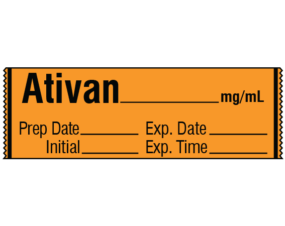 SA-218-EXP Anesthesia Drug Labels for Syringe Identification - Tape Form