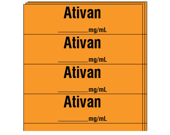 SA-218-PK Anesthesia Drug Labels for Syringe Identification - Pack Form