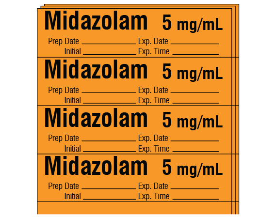 SA-219-EXP-PK Anesthesia Drug Labels for Syringe Identification - Pack Form