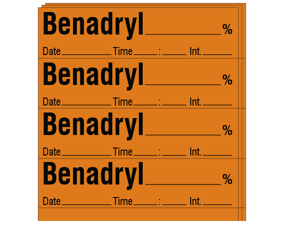 SA-22-DTI-PK Anesthesia Drug Labels for Syringe Identification - Pack Form