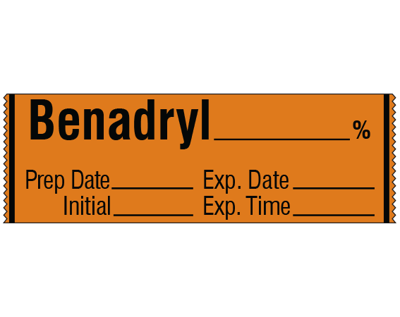 SA-22-EXP Anesthesia Drug Labels for Syringe Identification - Tape Form