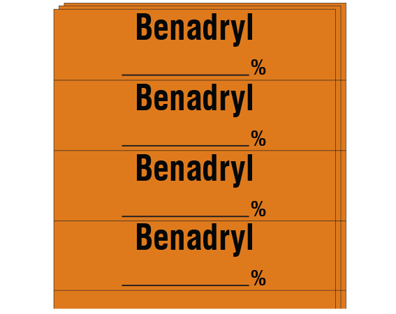 SA-22-PK Anesthesia Drug Labels for Syringe Identification - Pack Form