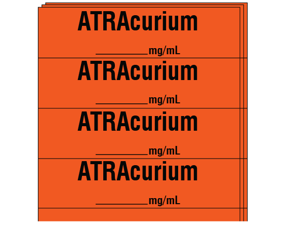 SA-220-PK Anesthesia Drug Labels for Syringe Identification - Pack Form