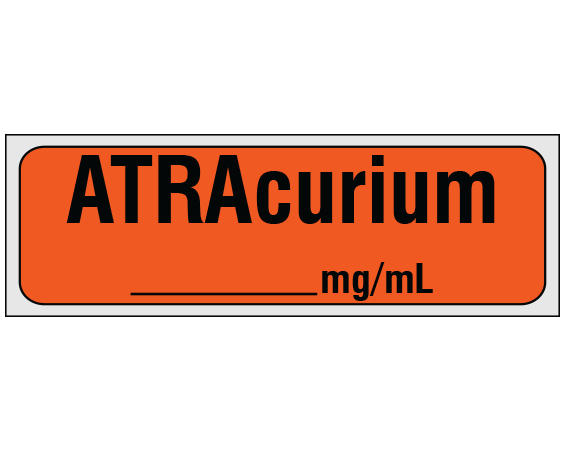 SA-220-PRE Anesthesia Drug Labels for Syringe Identification - Precut Form