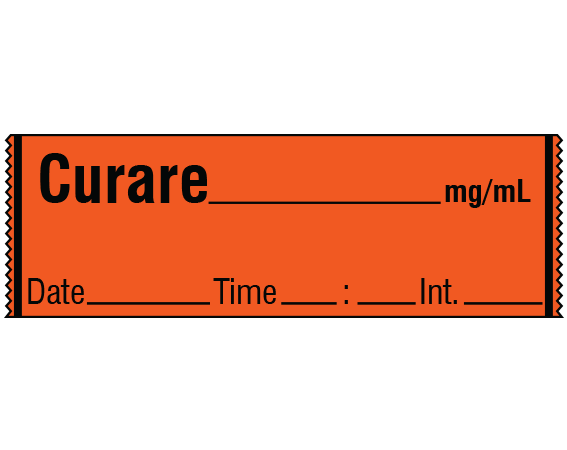 SA-221-DTI Anesthesia Drug Labels for Syringe Identification - Tape Form