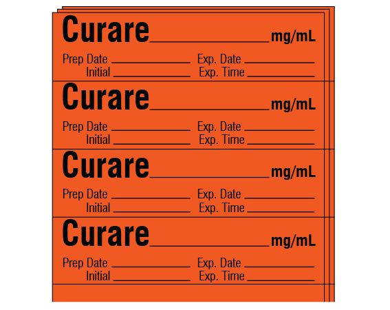 SA-221-EXP-PK Anesthesia Drug Labels for Syringe Identification - Pack Form