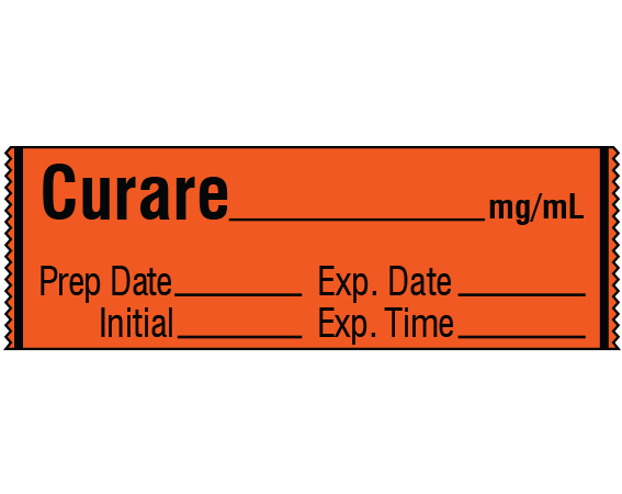SA-221-EXP Anesthesia Drug Labels for Syringe Identification - Tape Form