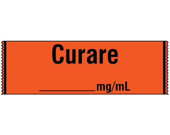 SA-221 Anesthesia Drug Labels for Syringe Identification - Tape Form