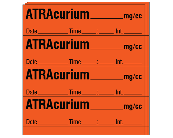 SA-2210-DTI-PK Anesthesia Drug Labels for Syringe Identification - Pack Form