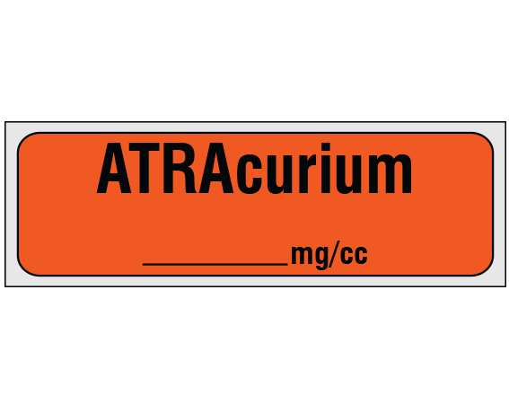 SA-2210-PRE Anesthesia Drug Labels for Syringe Identification - Precut Form