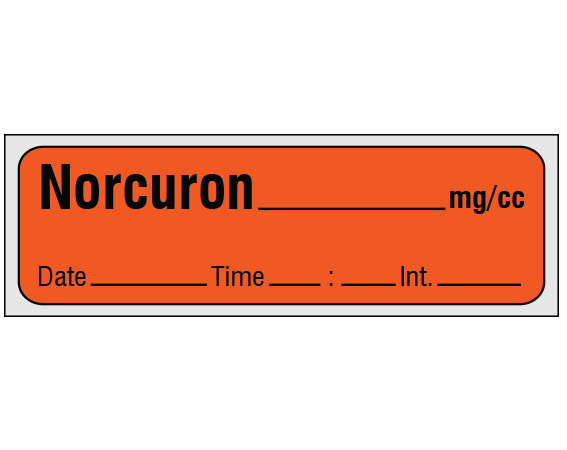 SA-2211-DTI-PRE Anesthesia Drug Labels for Syringe Identification - Precut Form