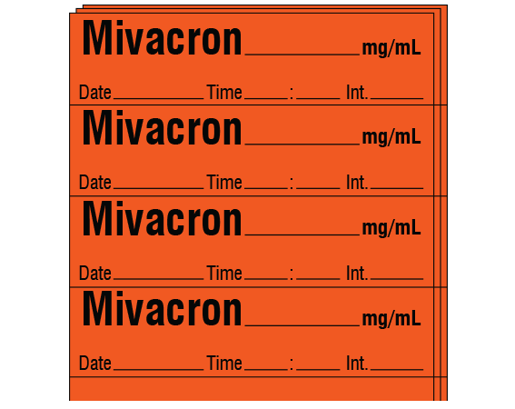 SA-2212-DTI-PK Anesthesia Drug Labels for Syringe Identification - Pack Form