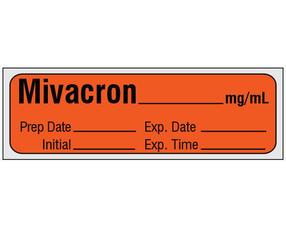 SA-2212-EXP-PRE Anesthesia Drug Labels for Syringe Identification - Precut Form