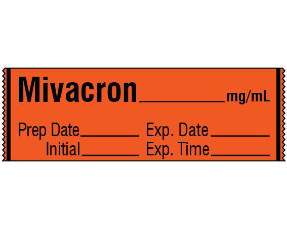 SA-2212-EXP Anesthesia Drug Labels for Syringe Identification - Tape Form