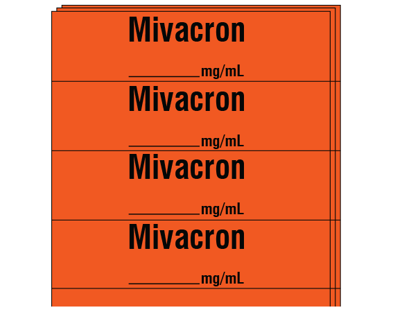 SA-2212-PK Anesthesia Drug Labels for Syringe Identification - Pack Form