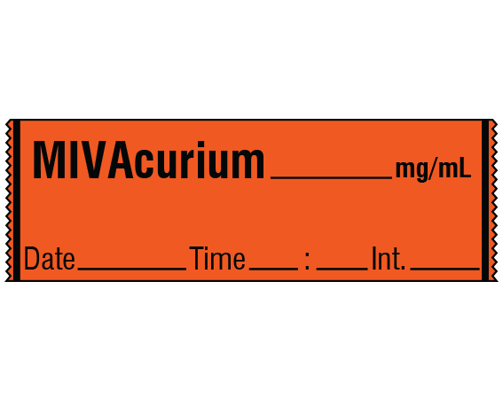 SA-2213-DTI Anesthesia Drug Labels for Syringe Identification - Tape Form