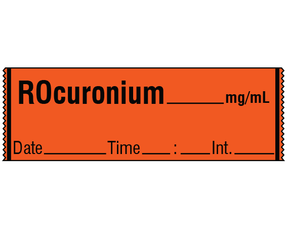 SA-2214-DTI Anesthesia Drug Labels for Syringe Identification - Tape Form