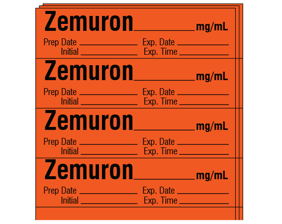 SA-2215-EXP-PK Anesthesia Drug Labels for Syringe Identification - Pack Form