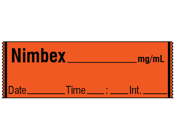 SA-2217-DTI Anesthesia Drug Labels for Syringe Identification - Tape Form