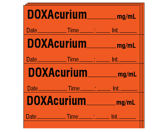 SA-2219-DTI-PK Anesthesia Drug Labels for Syringe Identification - Pack Form