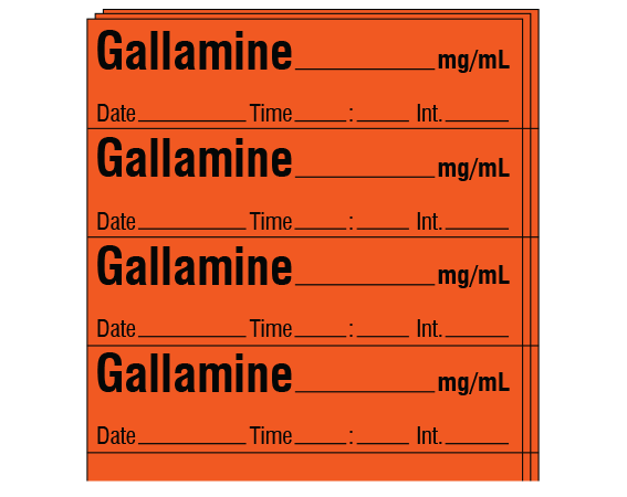 SA-222-DTI-PK Anesthesia Drug Labels for Syringe Identification - Pack Form